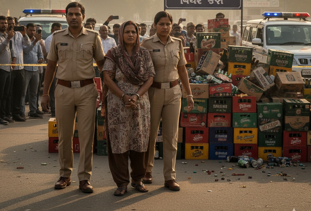 સરદારનગરમાં બિયરના જથ્થા સાથે મહિલાની ધરપકડ