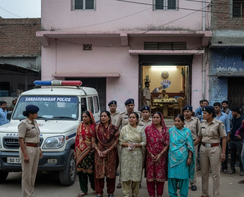 સરદારનગરમાં જુગારધામ પર રેડ, 8 મહિલાની ધરપકડ