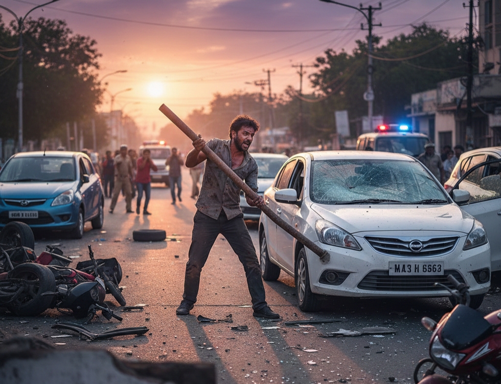 વટવામાં જેલમાંથી છૂટ્યા બાદ આરોપીએ મારામારી કરીને વાહનોમાં તોડફોડ કરી